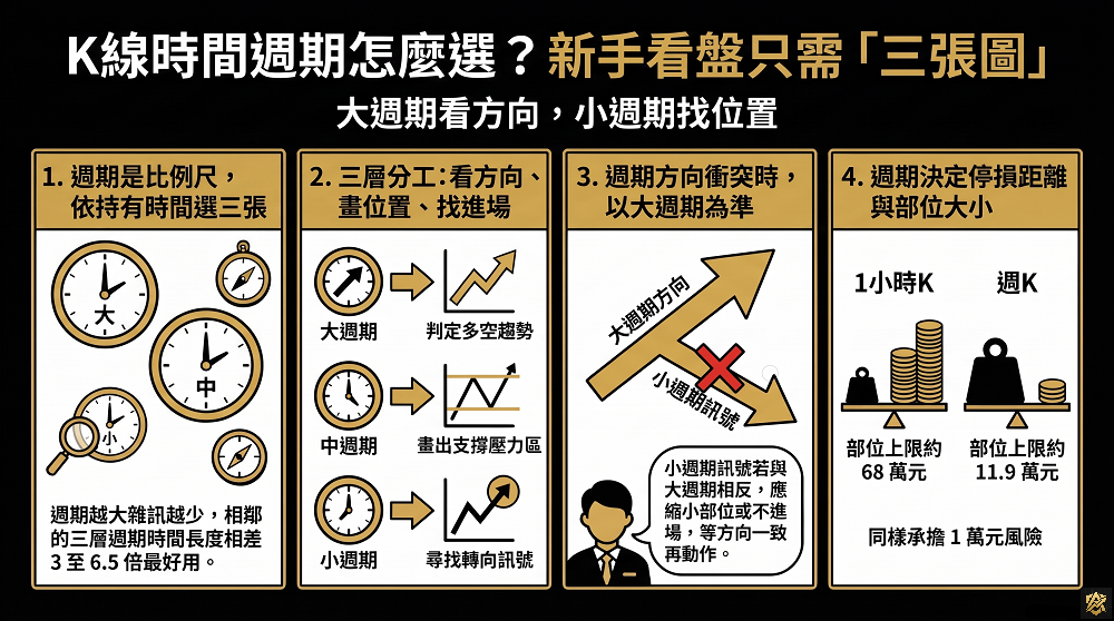 看盤時間週期,K線時間週期/時間框架、TradingView時間週期、日K、週K、1小時K